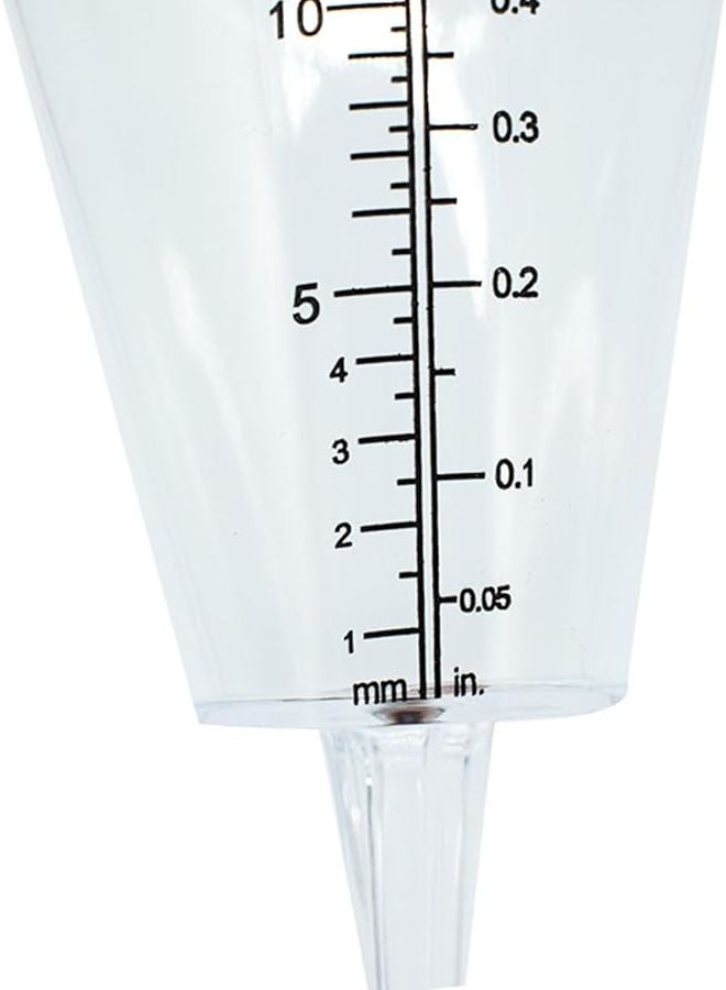 مقياس المطر المخروطي الشفاف للحدائق، جهاز قياس هطول الأمطار الخارجي للنباتات - Image 5